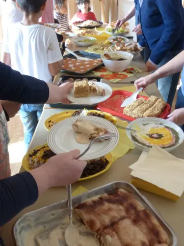 Buffet beim alljährlichen Schlemmen International